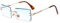 Gafas de sol con montura cuadrada ultra pequeña para mujer Hombre Gafas de sol sin montura retro con lente transparente
