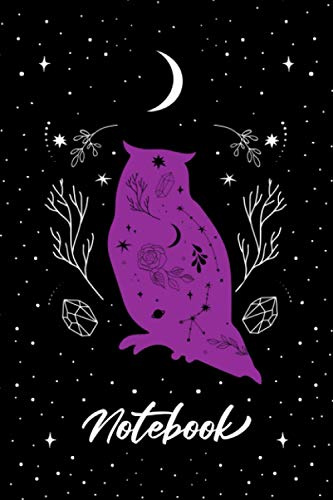 Notebook: Magic Purple Night Owl Moon Journal - Lined Notebook Journal, 6 x 9, 110 Pages (Witch Notebook Journal, Band 0)