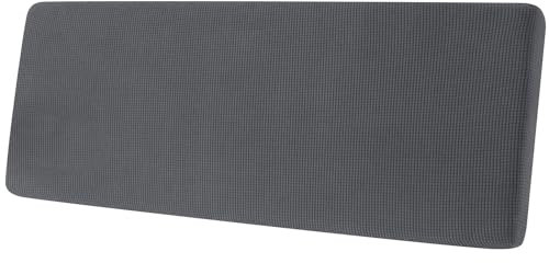 Sofa Sitzkissenbezug, Sofa Sitzkissenbezug Stretch, Elastischer Kissenbezüge, Husse Überzug Bezug Für Sofa Sitzkissen, rutschfest Stoff Tartan (Dunkelgrau,Chaiselongue)