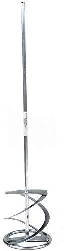 Toolty Italian Mixing Paddle 100 x 500 x 7mm - HEX - Galvanized Mixer, Whisk, Stirrer - Positive 2-Blade - for Plaster, Gypsum, Adheives, Concrete, Cement, Glue, Paint, DIY - TLTY-1040