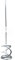 Toolty Italian Mixing Paddle 100 x 500 x 7mm - HEX - Galvanized Mixer, Whisk, Stirrer - Positive 2-Blade - for Plaster, Gypsum, Adheives, Concrete, Cement, Glue, Paint, DIY - TLTY-1040