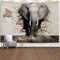 Morbuy Kreativ Tapisserie, 3D gemalt Graffiti Elefanten Druck Dekor Wandteppich Tapestry Wandbehang aus Polyster Wandtuch Tischdecke Meditation Strandtuch Yogamatte (230x180cm,3D grau)