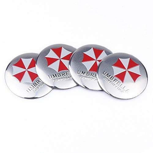 Nabendeckel 56mm Kompatibel mit Umbrella Corporation Emblem Auto Lenkrad Center Hub Cap Aufkleber Kompatibel mit Suzuki Honda Nissan Skoda Fid Ford Audi BMW AMG Radnabenkappen (Color : C)