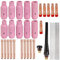 QAQGEAR 38pcs WIG Schweißbrenner Schweißgerät Zubehör Verschleißteile Gasdüsen Wolframnadel Keramikdüsen Wolframelektroden Set für WP-17 WP-18 WP-26 SR-17 SR-26