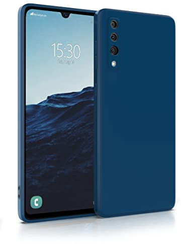 MyGadget Case for Samsung Galaxy A50 - Cover Ultra Thin TPU - Soft Touch Rubber & Anti-Scratch Shell - Flexible Silicone - Matte Dark Blue