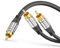 Sonero Premium 10,0m Cinch Kabel, 1x Cinch auf 2x Cinch, Audio Y-Kabel, Subwoofer, HiFi-Anlage, Verstärker, schwarz