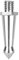 Tripod Spike Accesor de cámara de tornillo de 3/8 picos de acero inoxidable adaptador de tornillo macho de 3/8para trípode monopie accesor de cámara Dslr plata