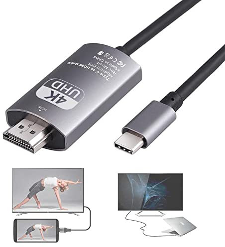 Bolwins A77CS USB-C auf HDMI Kabel 4K HD – 1,8m – Hochgeschwindigkeits-Adapter für MacBook Air (M2), MacBook, iPad Pro/Air, Galaxy, Huawei P40 und mehr – Perfekte 4K Ultra HD Bildqualität
