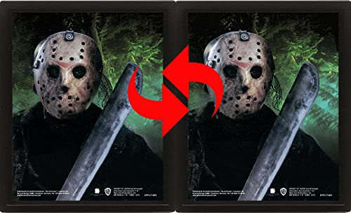 Freddy vs. Jason - Jason Voorhees - fertig gerahmtes 3D Poster - Größe 25x20 cm