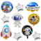 10pcs Outer Space Balloon Set, TACYKIBD Space Rocket Spaceman Astronaut Aluminum Foil Balloons, Giant Foil Helium Balloon Space Themed Party Decorations