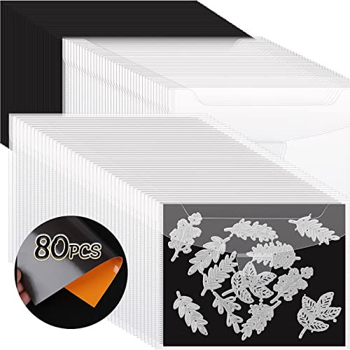 Aufbewahrungsbeutel für Stempel und Stanzformen und Magnetbögen aus Gummi, 80-teiliges Set zur Aufbewahrung von Stanzen, Bastelarbeiten, Scrapbooking