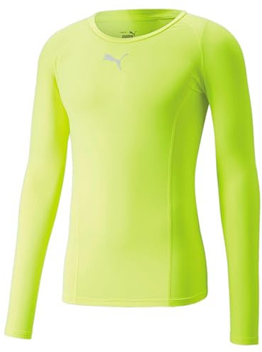 PUMA Men's Liga Baselayer Tee LS-Fizzy Lime Performance-T-Shirt, M