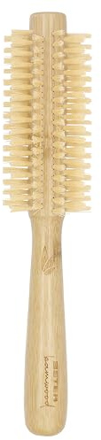 Beter – Spazzola per capelli rotonda in legno di bambù sostenibile, punte in nylon, diametro 50 mm, per modellare e lisciare i capelli