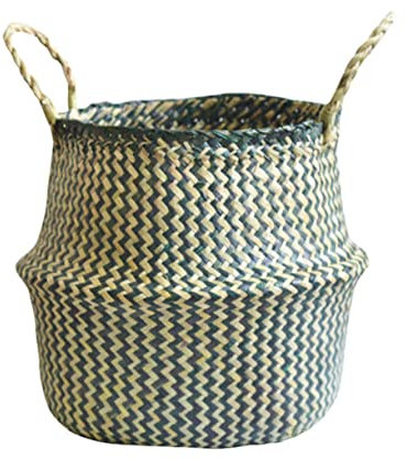 CIYODO Grandes Jardinières D'intérieur Pot De Plante D'intérieur Pot De Fleur Panier à Linge Tissé Plante D'appartement Grands Pots De Plantes D'intérieur En Bois Paix Algue