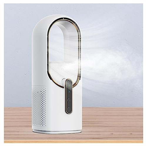 HAZARA Climatiseur Mobile sans éVacuation, Rechargeable par USB,avec Humidificateur Ventilateur sans Pale Silencieux Et Portatif Mini Ventilateur, pour La Maison, Le Bureau, Les Voyages