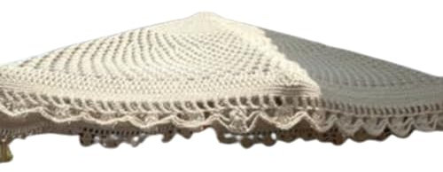 Housse de parasol en macramé Décoration de la maison Style bohème pour jardin plage en coton beige avec glands, parapluie frange, parasol de patio, protection solaire UV50+