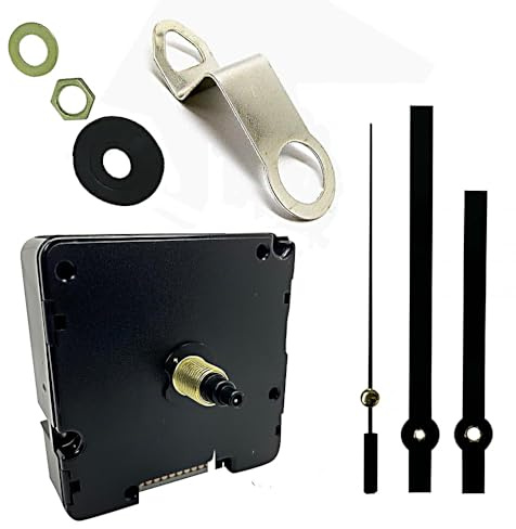 Ticking Batteridriven Automatisk UK Radiostyrd Klocka Mekanism/Motor Kvarts MSF Signal (1, 119 mm Svart Metallvisare)