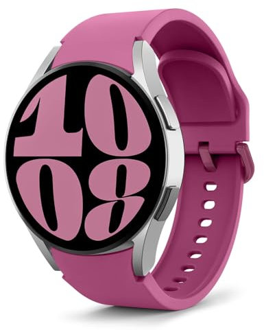 MoKo Correa Deportiva Compatible con Samsung Galaxy Watch 7 FE 6 5 4 40mm 44mm/Watch 4 6 Classic 42mm 46mm 43mm 47mm/5 Pro 45mm, 20mm Pulsera de Silicona Suave para Hombre Mujer, Vino Rojo