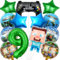 Pixel Luftballon Geburtstagsdeko 9 Jahre, 13 Stück Miner Gamer Kindergeburtstag Mitgebsel Jungen 9, Luftballon Geburtstag 9 Jahre Jungen Gamer Luftballon Deko Geburtstag Party Mitgebsel Luftballon