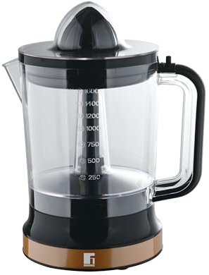 BERGNER Copperly - 85 W Fruit Polisher - 1.6 Litre Capacity - Optimal Juice Extraction - Reversible - Elegant and Resistant Black Ready Operation