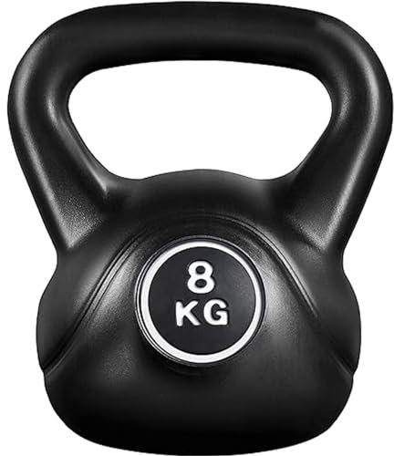 NTEK 1Piece Kettlebell Strength Weight Fitness | Coated Kettlebells | Kettle Bells Heavy Weight Kettlebells for Home Gym | Kettlebells Workouts Fitness Strength Training Fitness (8 Kilograms)