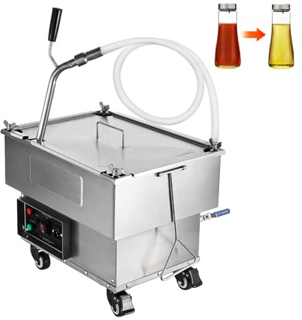 VEVOR Filtro per friggitrice Mobile, capacità del Serbatoio dell'olio di 18 Litri, Sistema di filtraggio dell'olio con velocità di filtraggio dell'olio di 10 l/min