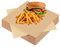 CHUIFAI 200 Stück Deli Papierblätter, 22x22cm Pommes Papier für Korb, Braun Burger Papier, Deli Käsepapier Wachspapier für Burger, Butterbrot, Käse, Pommes Frites
