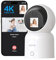 ZOSI 8MP 2 Way Video Security Camera with 1.44'' Screen, 360° Views Baby/Pet Dog Monitor, 2.4G/5G Dual-Band WiFi Indoor Cam with One-Touch Calling, Smart Person/Pet Detection, Cloud & Local Storage