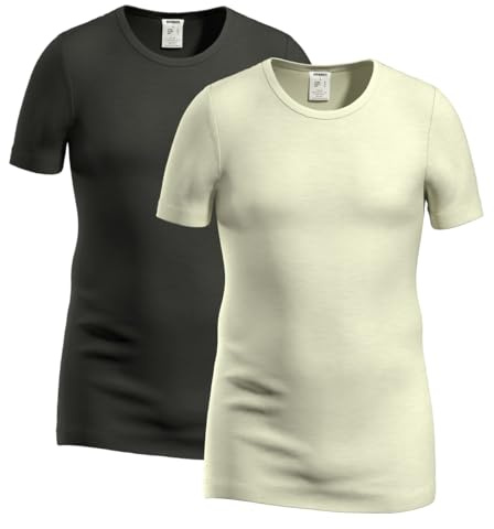 HERMKO 40840 Herren Kurzarm Shirt mit Rundhals aus Merinowolle/Tencel