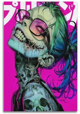 TWFSRXVWTS Clown-Mädchen-Poster, dekoratives Gemälde, Leinwand, Wandposter und Kunstdruck, moderne Familienschlafzimmer-Dekoration, Poster, 30 x 45 cm