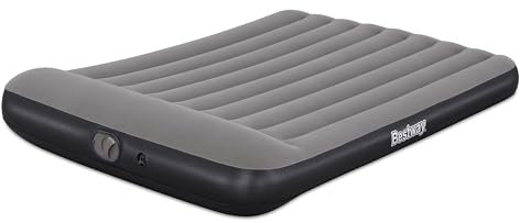 Bestway Matelas Gonflable 2 Places Queen Tritech avec Pompe USB intégrée - 203 cm x 152 cm x 30 cm - Gris/Noir