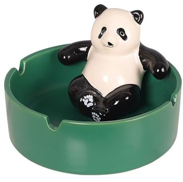 Itkcozcg Haushaltsprodukte, Panda Aschenbecher Tier Haushalt Aschenbecher Kreative Aschenbecher für Indoor Home Wohnzimmer Dekorationen für