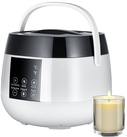 Electric Wax Melter, Soap Base Candle Making Supplies For Diy Candle Making, Easy Pour, Non-Stick, Small Candle Melting Pot With Led Temperature Display, Scented Wax Melts Kit With Candle Making