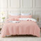 SOULFUL Housse de Couette 220x240 Coton, Rose Ensembles de Housse de Couette avec Fermeture Éclair, 100% Coton Lavé, Texture Lin, Parure de Lit 220x240 Adulte Coton avec 2 Taie d'oreiller 65x65 cm