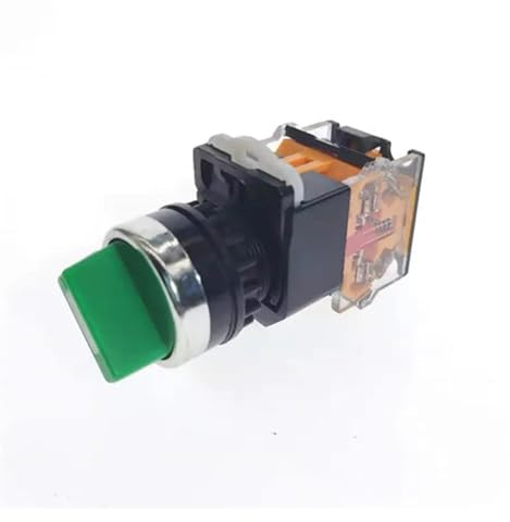 22mm Selector Knob Rotary Switch Latching Momentary 2NO 1NO1NC 2 3 Position DPST 10A 400V Power Switch ON/OFF Red Green Black(Green-short)