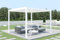 Pérgola bioclimática autoportante Cazeboo Santa 3x3m, Pérgola de Aluminio Blanco, Lamas de Acero orientables, L.305xP.305xH.220 cm