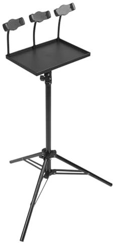 QUMIIRITY 1set Height Projector Stand with Phone Holder Multi-Functional Tripod for Projectors Laptops and Live Streaming Portable and Durable Design for Indoor and Outdoor Use