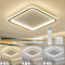 Mikeru 40CM LED Quadrat Deckenleuchte, 3000K/4500K/6500K Dimmbare Deckenleuchte 3 Farbtemperaturen Einstellbar Schwarze Badezimmer Deckenleuchte mit Remot 10% bis 100% für Wohnzimmer, Treppenhaus