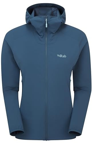 Rab Damen Borealis Hoody Jacke - Leichter wasserabweisender Softshellmantel zum Wandern & Klettern