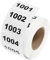 QUARKZMAN 1 Rolle Zahlen Aufkleber, 1001-2000 Number Stickers Nummern Aufkleber Selbstklebende Zahlen Klein 7 * 10mm Weiß