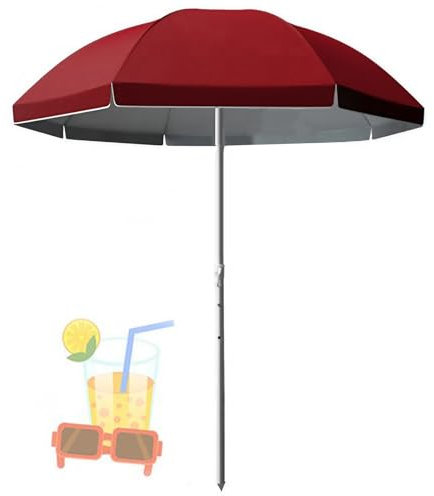 Parasol de Jardin de 220cm/7,2 pieds,Parasol de Terrasse pour Piscine d'arrière-cour de Terrasse de Plage, Parasol de Table d'extérieur, Parasol avec UV50 +