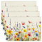 QOMJUFA Blume Platzsets, Frühling 4er Set, Tischsets Frühlings Platzdeckchen Urlaub Dekor für Küche Esstisch Party 30 x 45cm