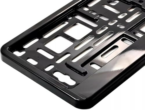 Universal 2X UK Number Plate Holder Pair - Durable ABS Plastic Front & Rear Number License Plates Frame for Cars, Trailers, and Caravans - Easy Fit Registration Plate Surround