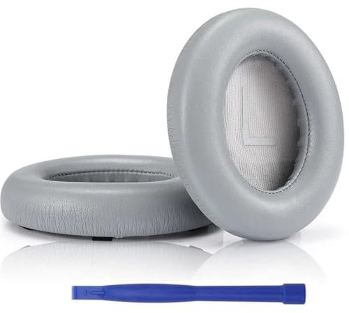 HRGTG Earpads Cushions for Bose 700 (NC700) Noise Cancelling Wireless Headphones, Replacement Ear Pads with Softer Leather, Luxurious Memory Foam, Added Thickness (Grey)