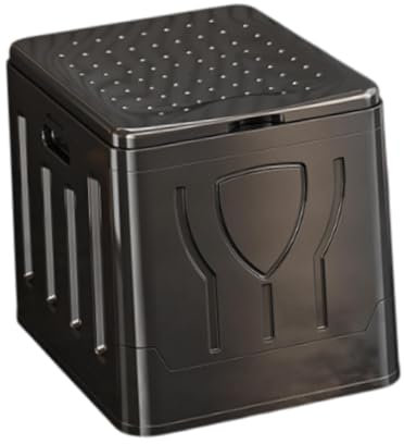 Aymzbd Camping Toilettes Porce des Toilettes Portables Poubelle Peut être Le Pot de Léger de Léger pour Adultes Enfants Hommes Femmes, Noir