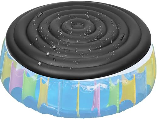 Copertura termica per piscina spa, copertura termica portatile rotonda gonfiabile per vasca idromassaggio, coperta riscaldata per isolamento da giardino, spa e uso familiare, 137 cm
