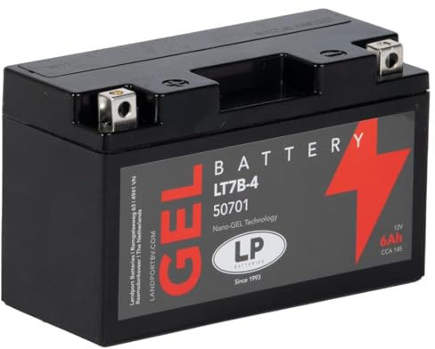 Landport Gel Starter Battery 12 volt, 6 Ah/10hr, 145 CCA With Gel Technology-Ideal For Motorcycles & Powersport Vehicles Fits Triumph Daytona 675 (D67LC) 2006-2008 MG LT7B-4