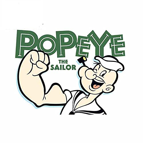 13 cm x 9,9 cm Autoaufkleber für Popeye The Sailor Grafik Motorrad Aufkleber Vinyl Fenster