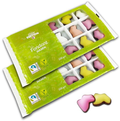 2 er Pack Fondant Hasen/Osterhasen 2 x 225 g Osteredition Fondant mit Schokolade