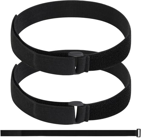 Quwem 2Pcs Straps for Securing Parasol Wind Tie Down Straps Adjustable for Parasol Cantilever Patio Umbrella (Nylon 3cm*60cm Black)